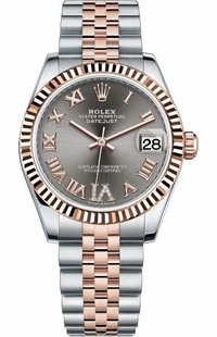 Rolex Datejust 31 Slate Grey Dial Diamond VI Women's Watch 278271-0030