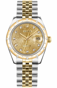 Rolex Datejust 31 Solid 18K Gold & Steel Watch 178343-0053