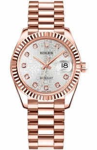 Rolex Datejust 31 Solid 18K Rose Gold Watch 178275-0001