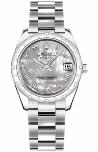 Rolex Datejust 31 Solid 18K White Gold & Stainless Steel Watch 178344-0027