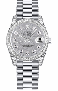 Rolex Datejust 31 Solid 18k White Gold Women's Watch 178159-0021