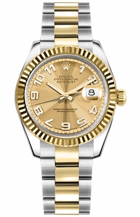 Rolex Datejust 31 Solid 18k Yellow Gold & Steel Watch 178273