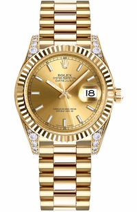 Rolex Datejust 31 Solid Yellow Gold Women's Watch 178238