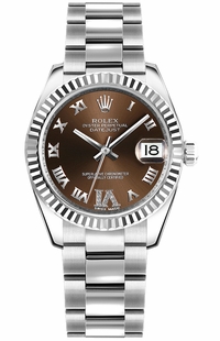 Rolex Datejust 31 Stainless Steel & White Gold Women's Watch 178274-0089