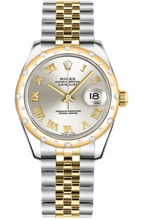 Rolex Datejust 31 Steel Dial Roman Numeral Women's Watch 178343-0022