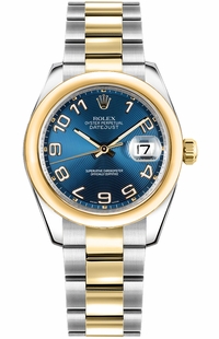 Rolex Datejust 31 Steel & Gold Blue Dial Watch 178243