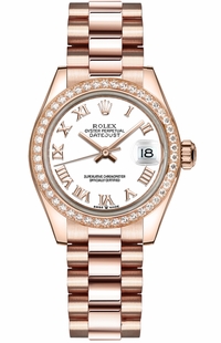 Rolex Datejust 31 White Dial Diamond Bezel Women's Watch 278285RBR-0008