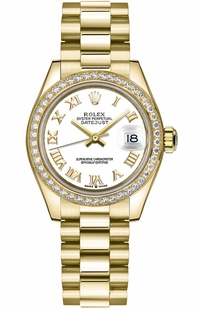 Rolex Datejust 31 White Dial Diamond Bezel Women's Watch 278288RBR-0009