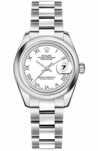 Rolex Datejust 31 White Dial Domed Bezel Women's Watch 178240-0031