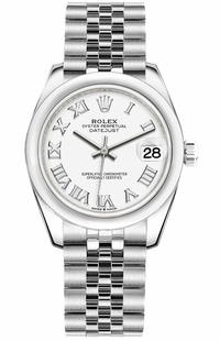 Rolex Datejust 31 White Dial Domed Bezel Women's Watch 278240-0004