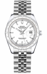 Rolex Datejust 31 White Dial Jubilee Bracelet Women's Watch 178344-0045