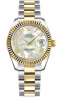 Rolex Datejust 31 White Mother of Pearl Dial Women's Watch 178273-0037