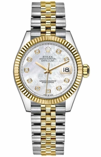 Rolex Datejust 31 White Mother of Pearl Dial Women's Watch 278273-0028