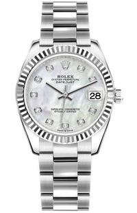 Rolex Datejust 31 White Mother of Pearl Women's Watch 278274-0005