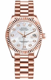 Rolex Datejust 31 White Mother of Pearl Women's Watch 278275-0009