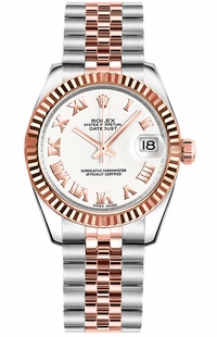 Rolex Datejust 31 White Roman Numeral Dial Watch 178271-0067