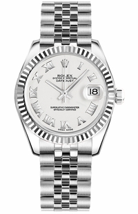 Rolex Datejust 31 White Roman Numeral Dial Watch 178274-0073