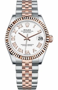 Rolex Datejust 31 White Roman Numeral Dial Women's Watch 278271-0002