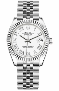 Rolex Datejust 31 White Roman Numeral Dial Women's Watch 278274-0010