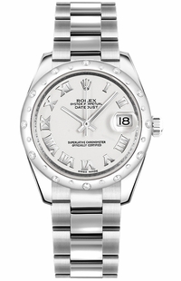 Rolex Datejust 31 White Roman Numeral Women's Watch 178344-0028