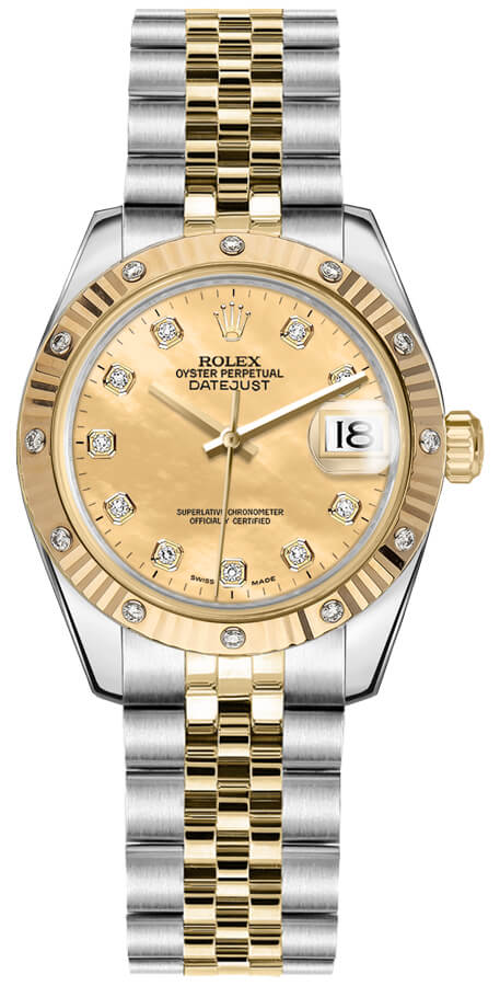 178313 Rolex Datejust 31 18k Gold & Oystersteel Women's Watch