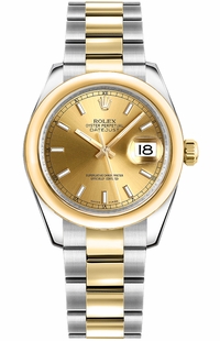 Rolex Datejust 31 Yellow Gold & Steel Watch 178243-0008