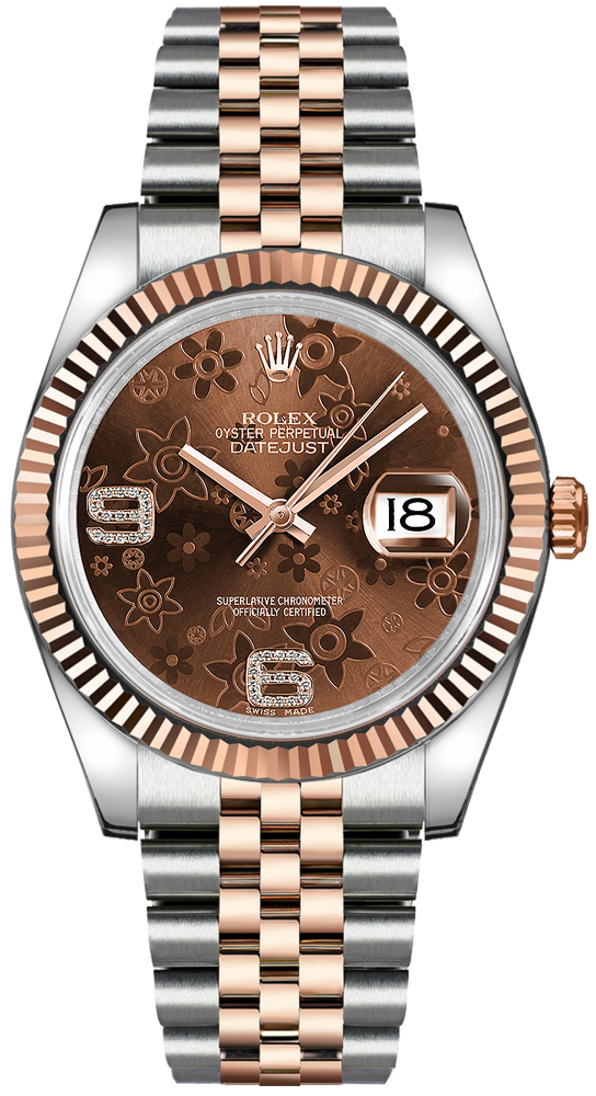 YYさま専用 116231 Rolex Datejust 36 Chocolate Floral Dial