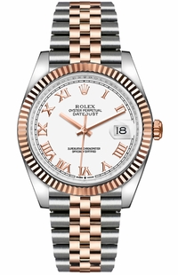 Rolex Datejust 36 18k Everose Gold & Oystersteel Watch 126231-0015