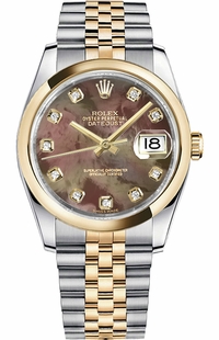 Rolex Datejust 36 Automatic Gold & Steel Watch 116203-0181