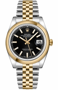 Rolex Datejust 36 Black Dial Jubilee Bracelet Watch 116203-0174