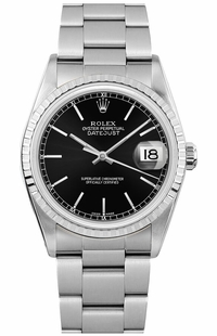 Rolex Datejust 36 Black Dial Oyster Bracelet Automatic Unisex Watch 16220