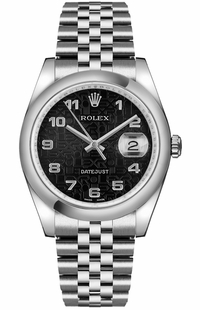 Rolex Datejust 36 Black Dial Steel Watch 116200