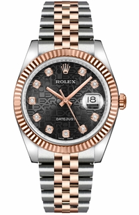 Rolex Datejust 36 Black Diamond Jubilee Dial Watch 116231-0101