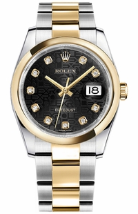 Rolex Datejust 36 Black Diamond Jubilee Watch 116203-0153