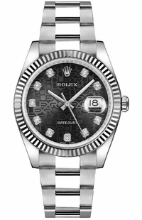 Rolex Datejust 36 Black Diamond Watch 116234-0122