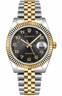 Rolex Datejust 36 Black Jubilee Arabic Dial Unisex Watch 116233