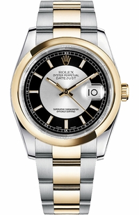 Rolex Datejust 36 Black & Silver Dial Watch 116203