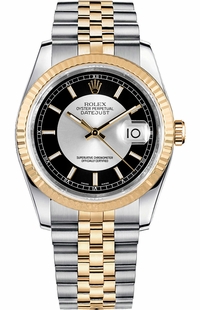 Rolex Datejust 36 Black & Silver Dial Watch 116233