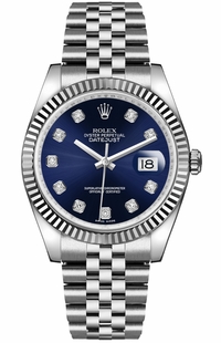 Rolex Datejust 36 Blue Diamond Jubilee Bracelet Watch 116234-0142