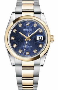 Rolex Datejust 36 Blue Diamond Jubilee Watch 116203