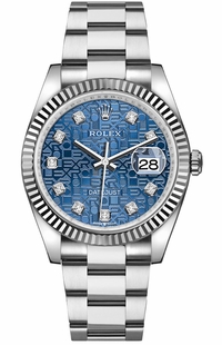 Rolex Datejust 36 Blue Oyster Bracelet Watch 126234-0012