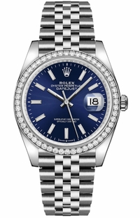 Rolex Datejust 36 Bright Blue Index Dial Unisex Watch 126284RBR-0009