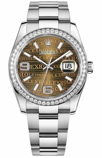 Rolex Datejust 36 Bronze Dial Diamonds Women's Watch 116244-0037