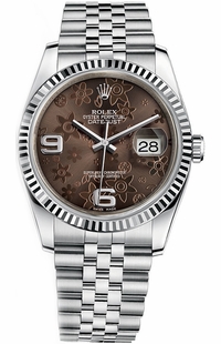 Rolex Datejust 36 Bronze Floral Dial Watch 116234-0116