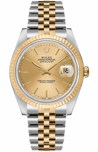 Rolex Datejust 36 Champagne Dial Unisex Watch 16233