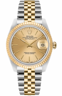 Rolex Datejust 36 Champagne Dial Unisex Watch 16233