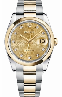 Rolex Datejust 36 Champagne Diamond Jubilee Watch 116203-0129