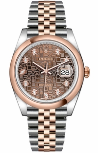 Rolex Datejust 36 Chocolate Jubilee Dial Watch 126201-0025