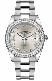 Rolex Datejust 36 Diamond Bezel Oystersteel Unisex Watch 126284RBR-0022