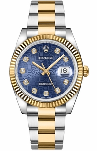 Rolex Datejust 36 Diamond Blue Jubilee Dial Watch 116233